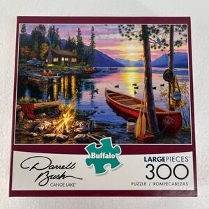 Buffalo‎ Games Darrell Bush Canoe Lake 300 Large Pieces Jigsaw Puzzle  Complete